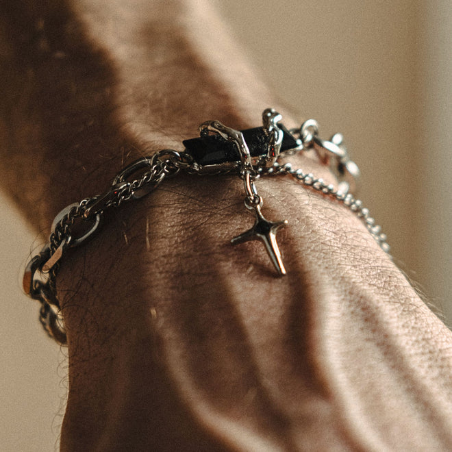 Obsidian Braided Bracelet