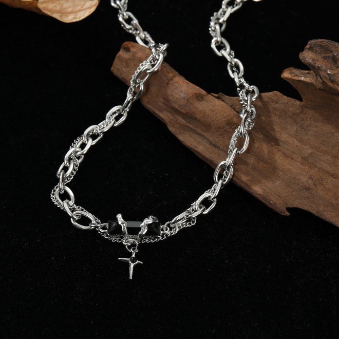 Obsidian Braided Necklace