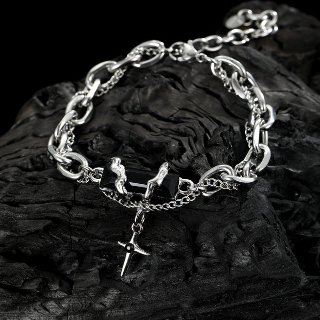 Obsidian Braided Bracelet