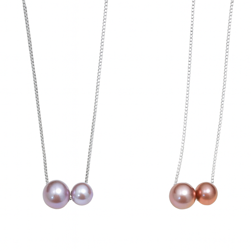 Natural Duo Pearl Necklace