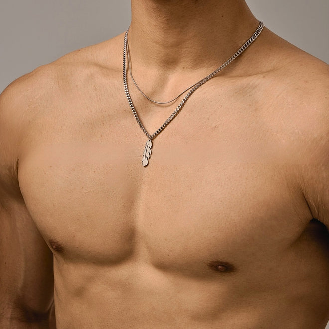 Feather Box and Rolo Chain