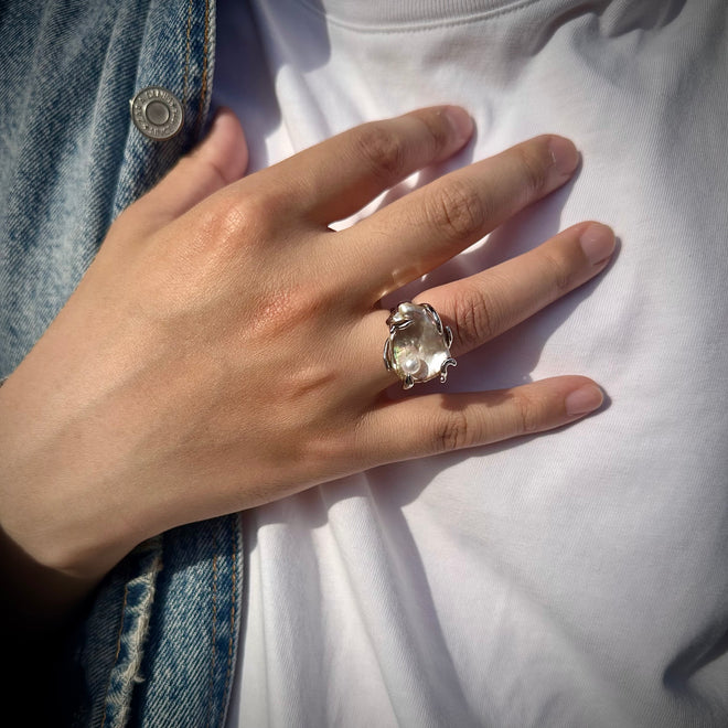 Baroque Grip Ring(18k gold plated)