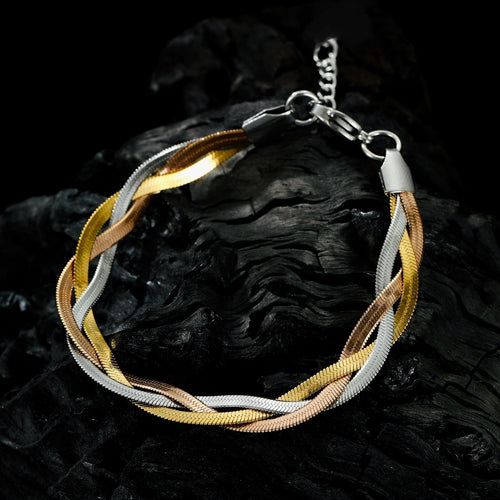 Tri-Flat Snake Bracelet
