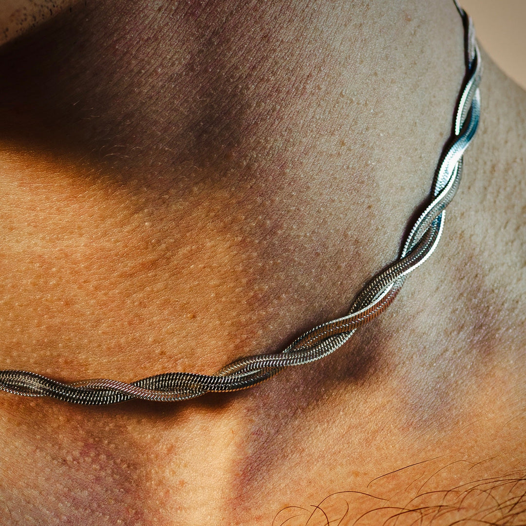 Duo Flat Snake Chain Silver
