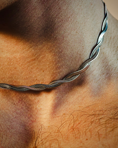 Duo Flat Snake Chain Silver