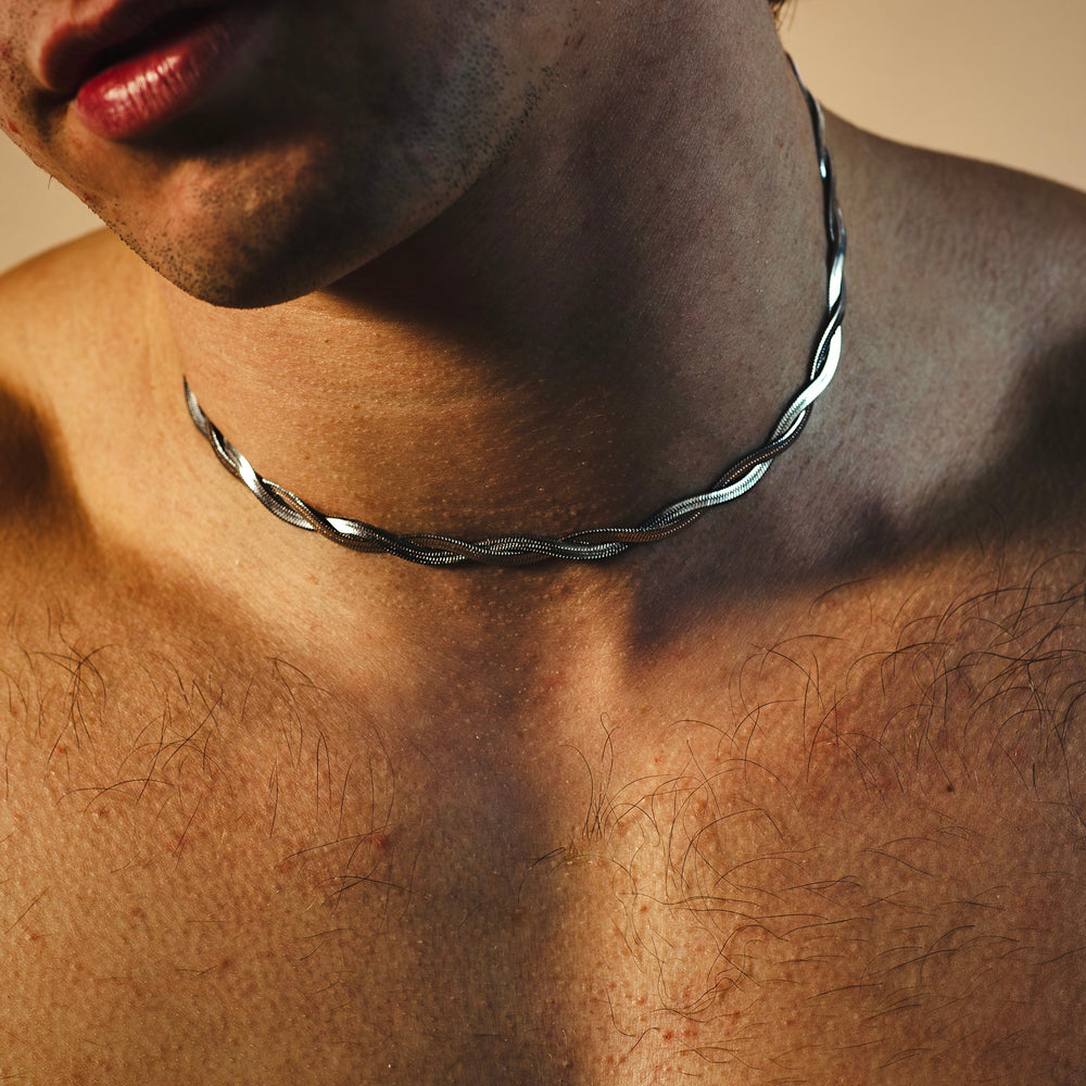 Duo Flat Snake Chain Silver