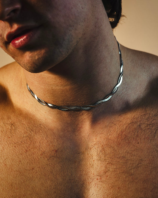 Duo Flat Snake Chain Silver