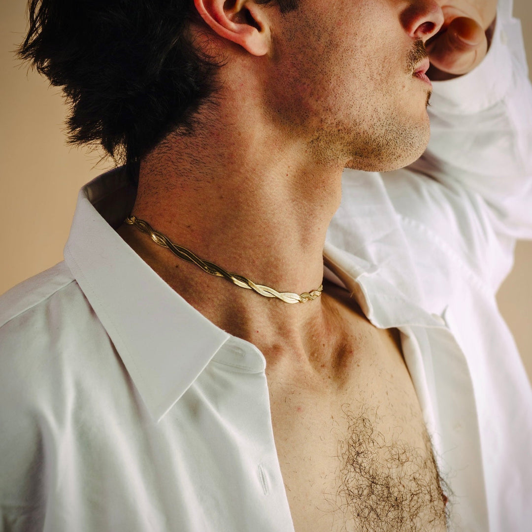 Duo Flat Snake Chain Set
