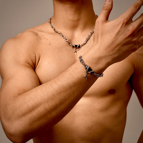 Obsidian Braided Bracelet