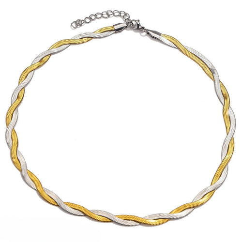 Duo-Tone Snake Chain-18K Gold Plated
