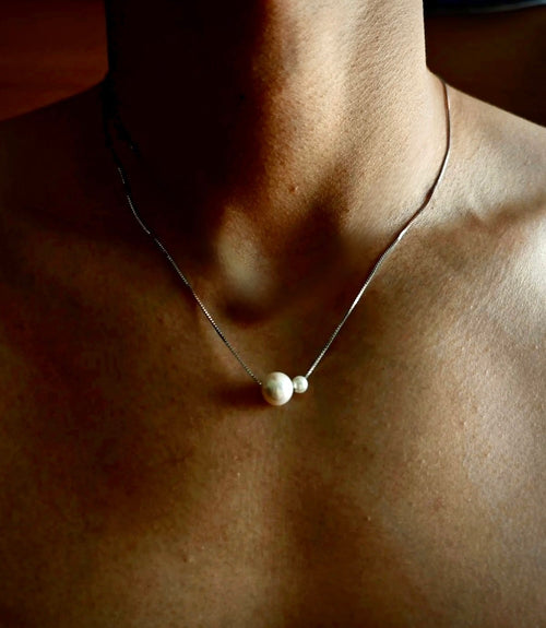 Natural Duo Pearl Necklace