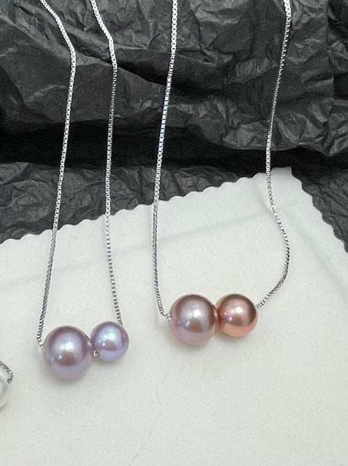 Natural Duo Pearl Necklace