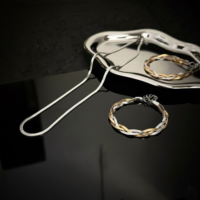 Snake Chain Set-18K Gold Plated