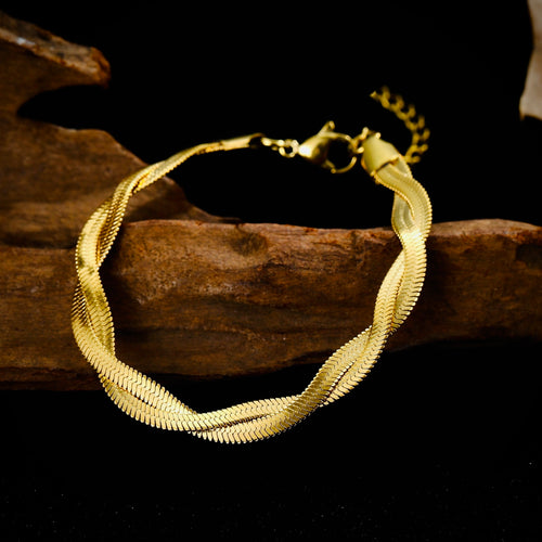 Duo Flat Snake Bracelet