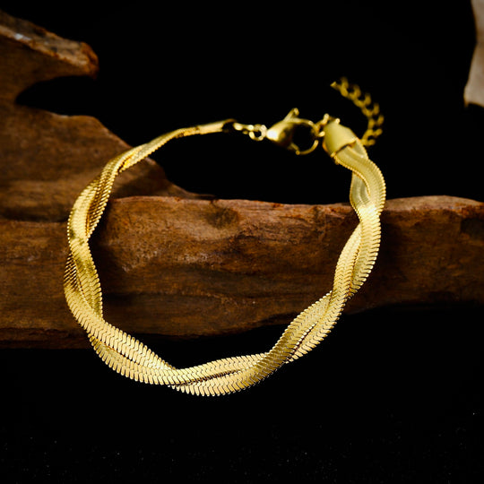 Duo Flat Snake Chain Set
