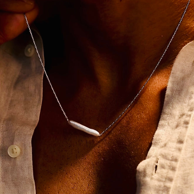 Bar-Baroque Pearl Chain