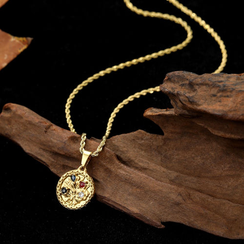 Gold Coin Braided Chain