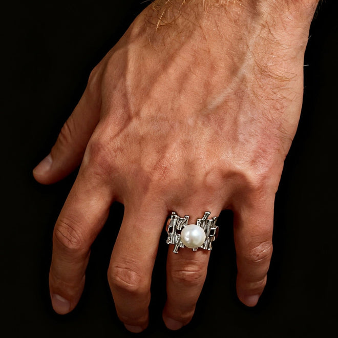 [Non-US PreOrder Update]Baroque Pearl Adjustable Ring-White Gold Plated