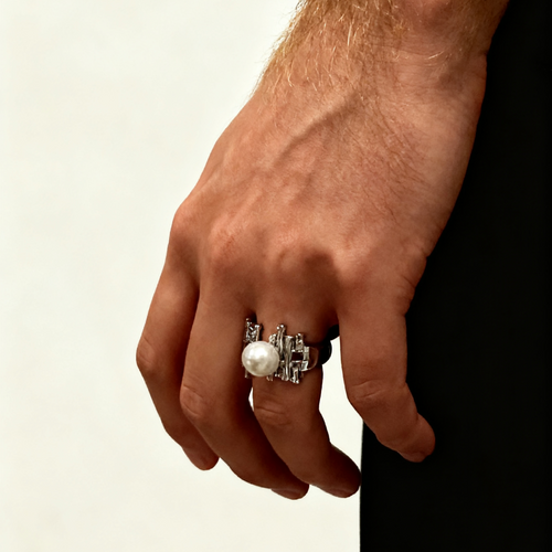 [Non-US PreOrder Update]Baroque Pearl Adjustable Ring-White Gold Plated