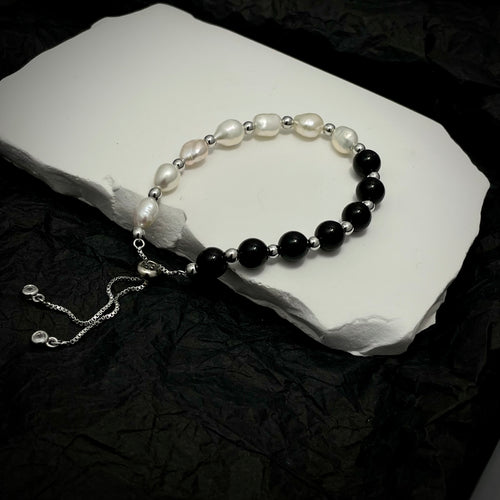 Natural Pearl Bracelet-White Gold Plated
