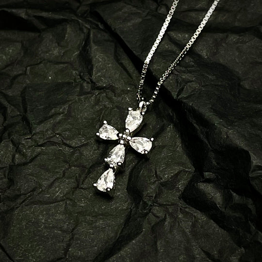 Mini Cross Necklace-Sterling Silver 925