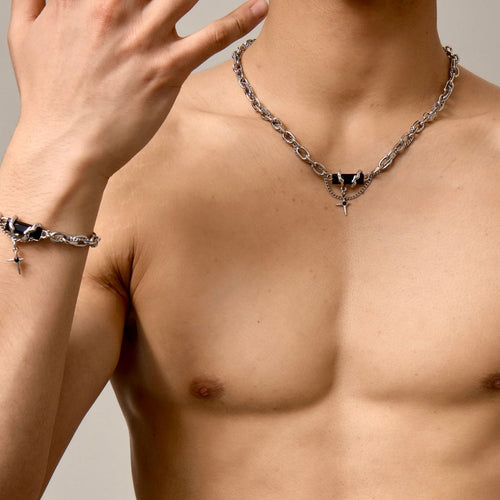 Obsidian Braided Necklace