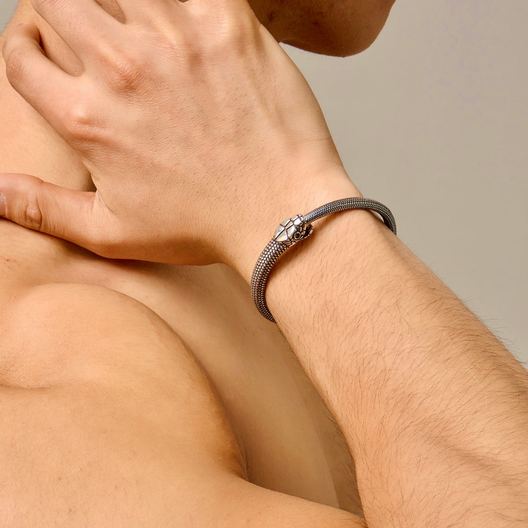 Serpent Cuff-Silver Plated