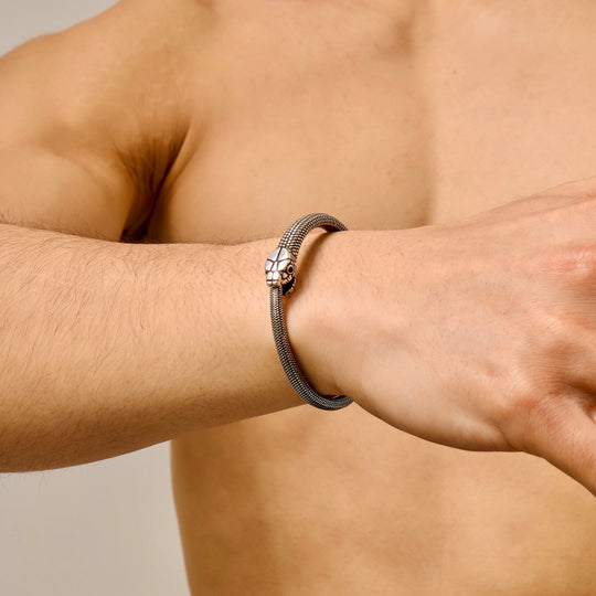 Serpent Cuff-Silver Plated