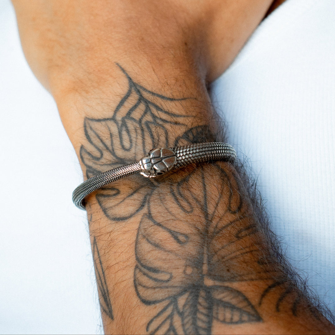 Serpent Cuff-Silver Plated