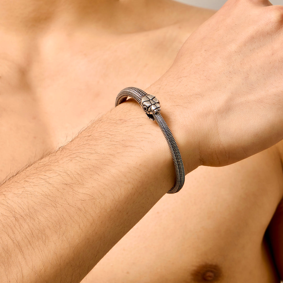 Serpent Cuff-Silver Plated