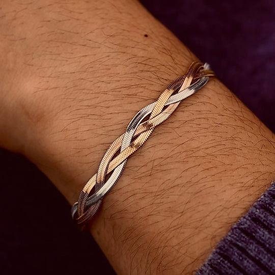 Tri-Flat Snake Bracelet