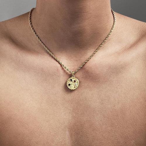 Gold Coin Braided Chain