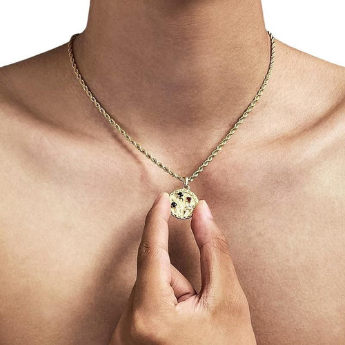 Gold Coin Braided Chain