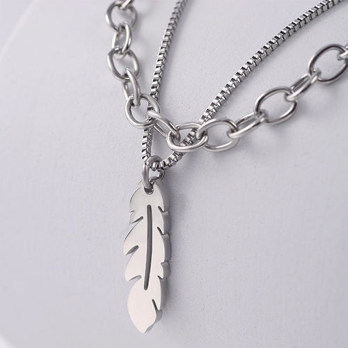 Feather Box and Rolo Chain