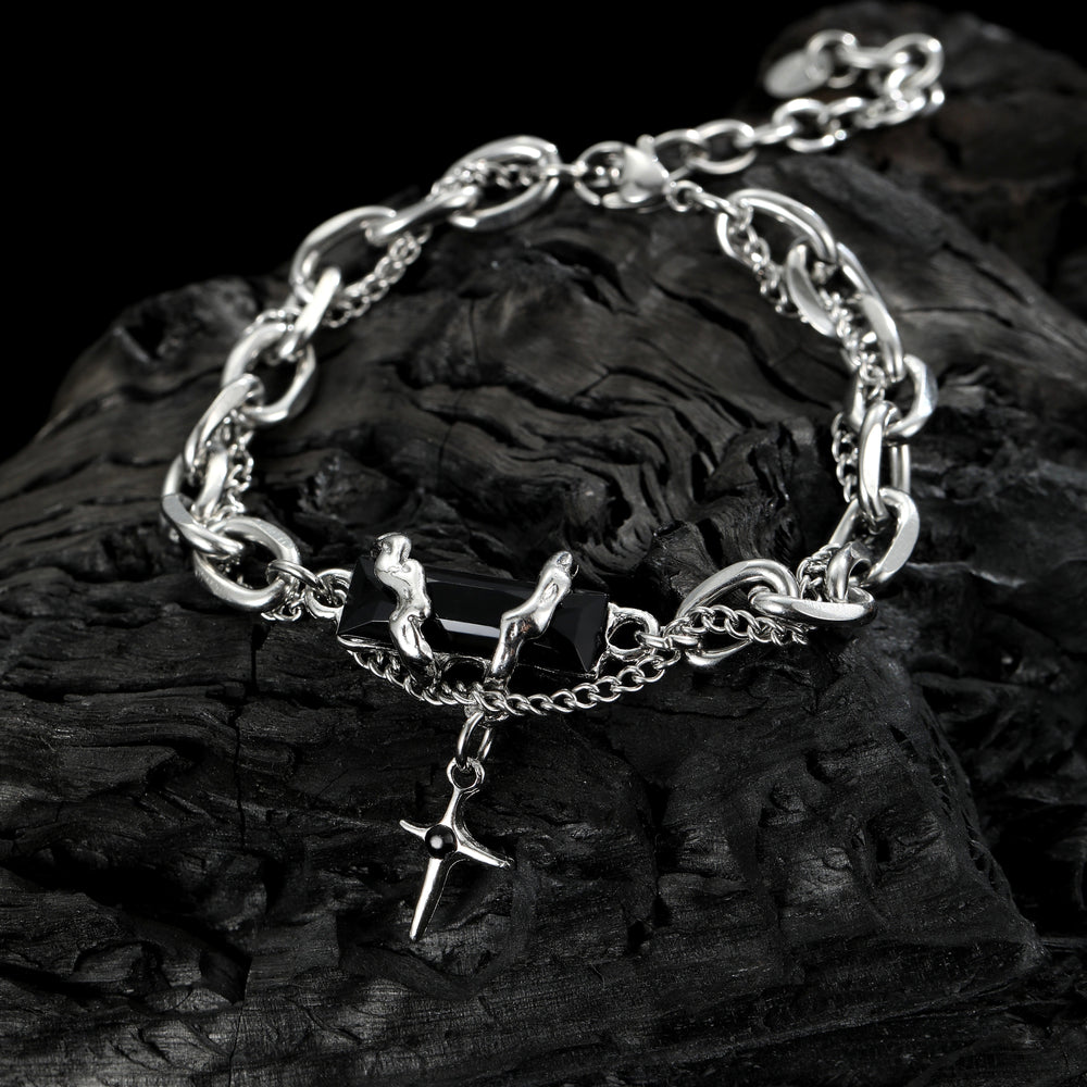 Obsidian Braided Bracelet