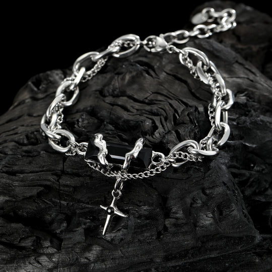 Obsidian Braided Bracelet