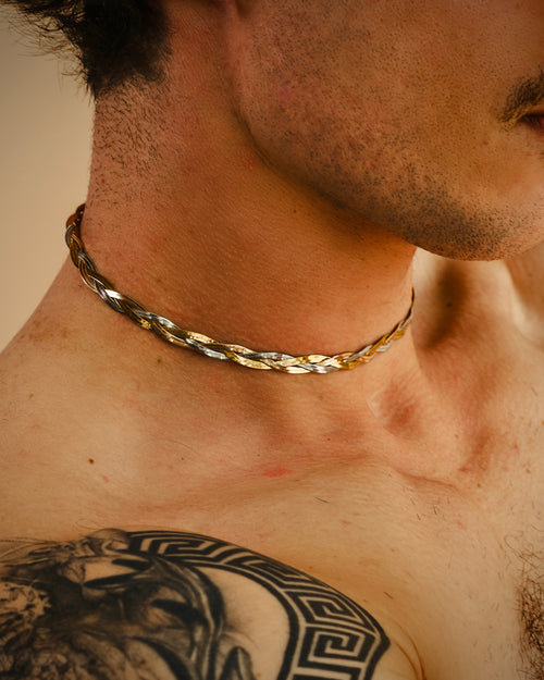 Tri-Flat Snake Chain-18K Gold Plated